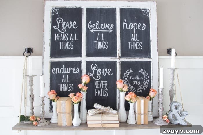 18 Ingenious DIY Wall Decor on a Budget 9 Repurposing an old window frame into a functional chalkboard for DIY wall decor