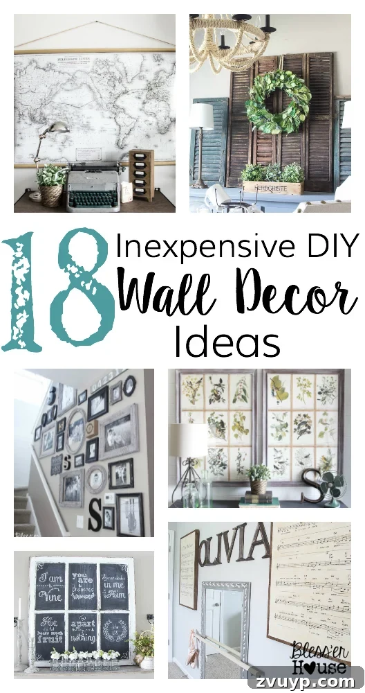 18 Ingenious DIY Wall Decor on a Budget 11 18 Inexpensive DIY Wall Decor Ideas | blesserhouse.com - So many great wall decor ideas for next to nothing! Pin for later inspiration.
