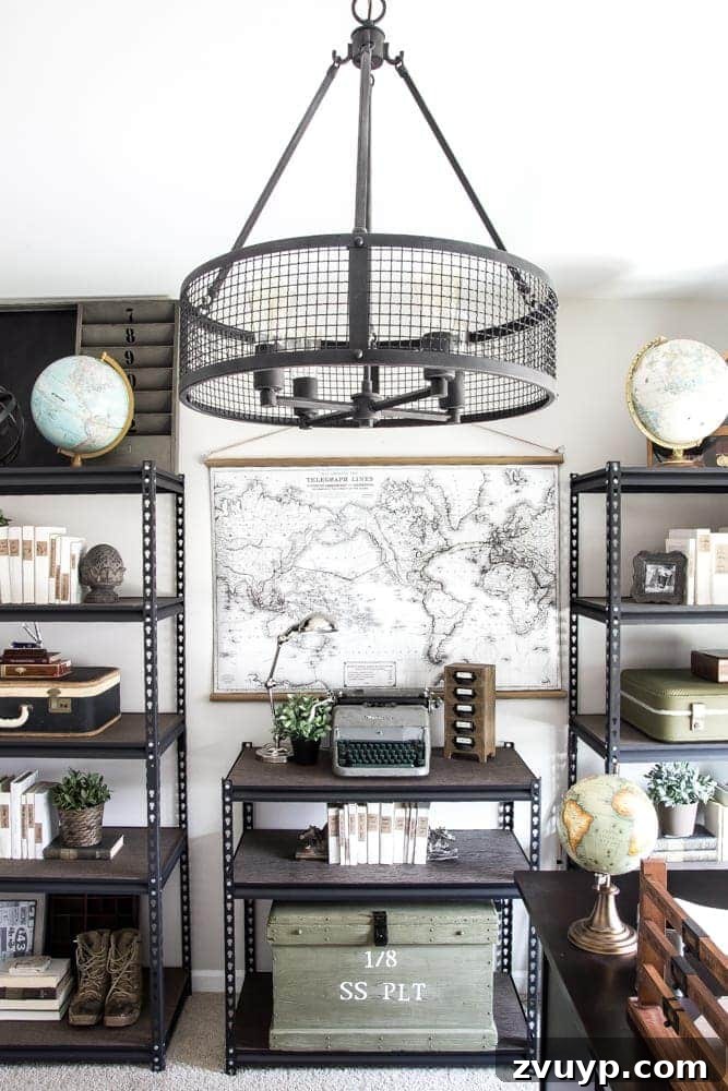 Strategic Industrial-Military Hub Unveiled 12 Full View of Industrial Military Office Shelving and Decor