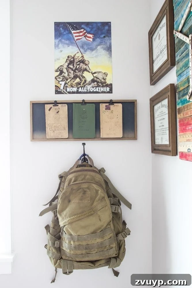 Strategic Industrial-Military Hub Unveiled 21 WWII Relic, Military Pack, and Field Books Display in Industrial Office
