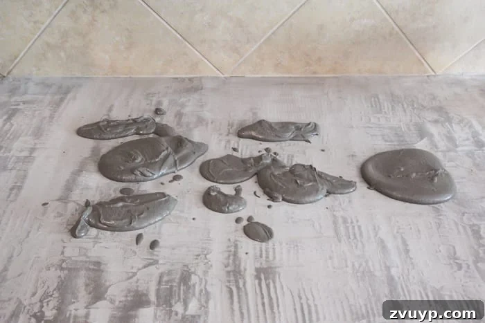 DIY Feather Finish Concrete Countertops and How to Avoid a Huge Mistake | blesserhouse.com - A thorough step-by-step tutorial with useful tips and advice on what not to do. 