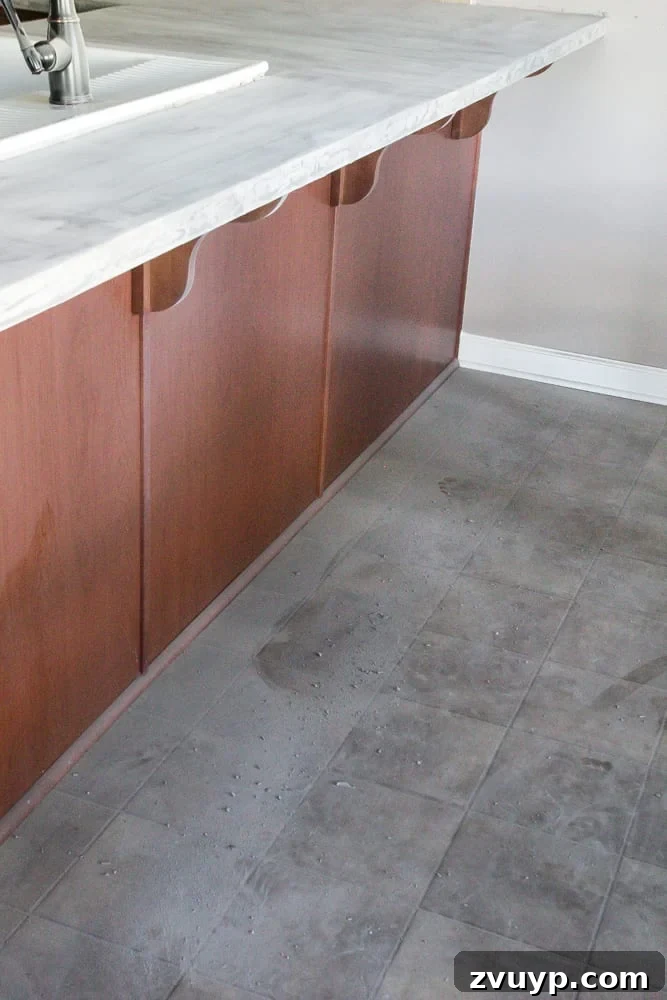 DIY Feather Finish Concrete Countertops and How to Avoid a Huge Mistake | blesserhouse.com - A thorough step-by-step tutorial with useful tips and advice on what not to do. 