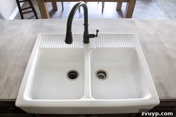 DIY Feather Finish Concrete Countertops and How to Avoid a Huge Mistake | blesserhouse.com - A thorough step-by-step tutorial with useful tips and advice on what not to do. 