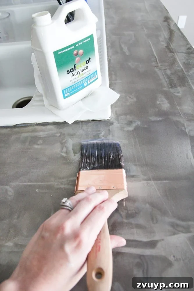 DIY Feather Finish Concrete Countertops and How to Avoid a Huge Mistake | blesserhouse.com - A thorough step-by-step tutorial with useful tips and advice on what not to do. 