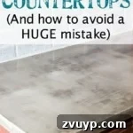 DIY Feather Finish Concrete Countertops and How to Avoid a Huge Mistake | blesserhouse.com - A thorough step-by-step tutorial with useful tips and advice on what not to do. 