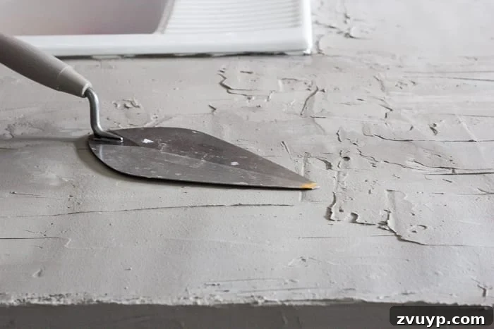 DIY Feather Finish Concrete Countertops and How to Avoid a Huge Mistake | blesserhouse.com - A thorough step-by-step tutorial with useful tips and advice on what not to do. 