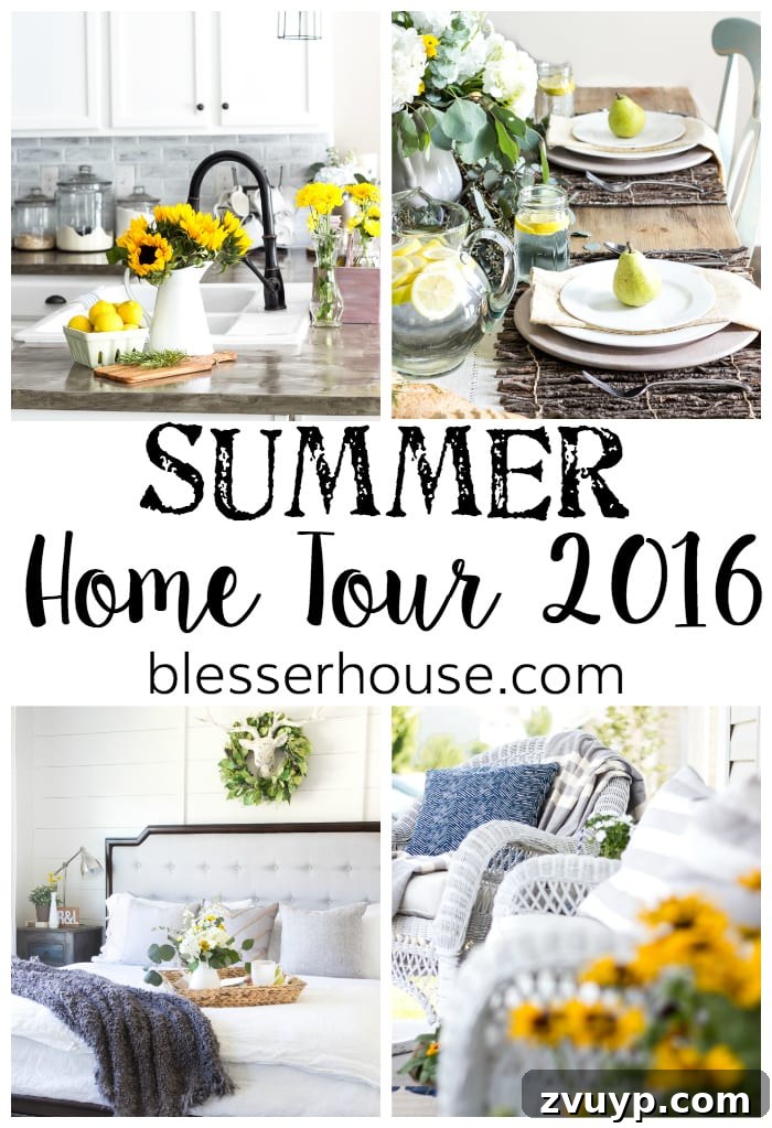 Bright & Breezy Summer Home Tour 2 Summer Home Tour 2016 with Country Living Magazine | blesserhouse.com