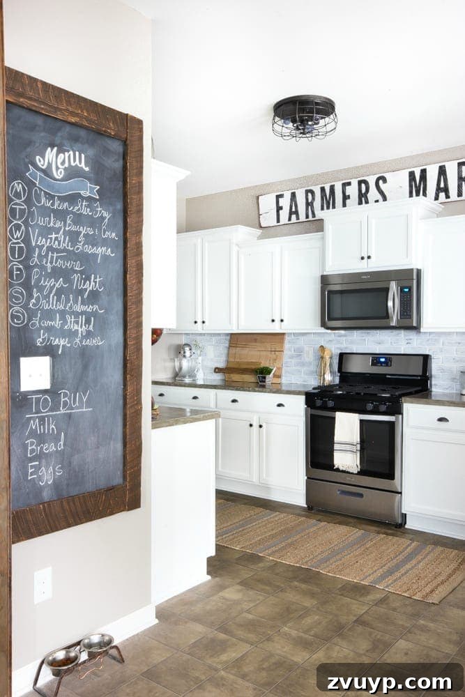 Our Stunning Modern Farmhouse Kitchen Transformation 23 A wide shot of the beautifully transformed modern farmhouse kitchen, showcasing its bright and inviting atmosphere.