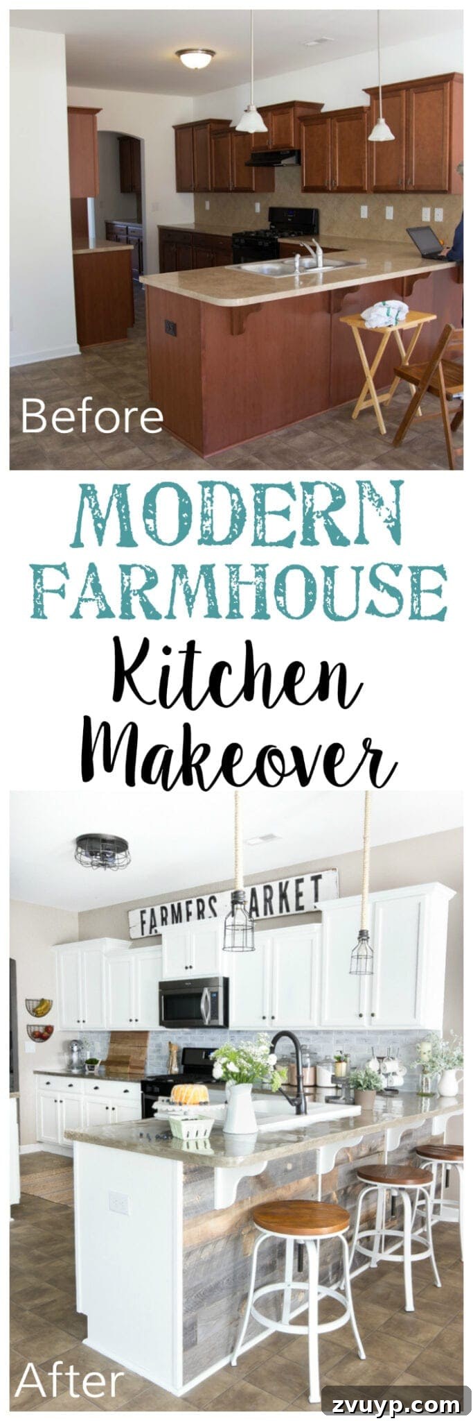 Our Stunning Modern Farmhouse Kitchen Transformation 25 A beautiful, inspiring view of the modern farmhouse kitchen, ready for memories to be made.