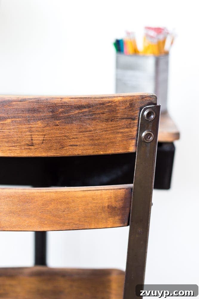 Schoolhouse Study Station: A Back to School Setup Guide 8 Back-To-School Style Guide, Antique Schoolhouse Desk Makeover & Simple DIY Homework Station | blesserhouse.com