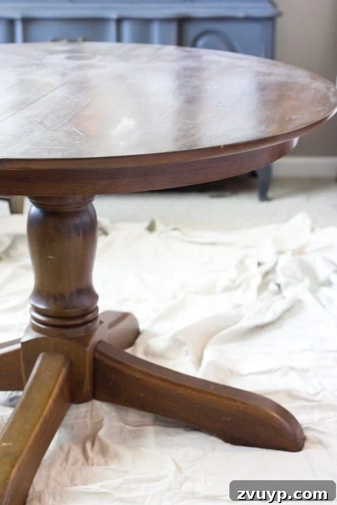 Weathered Oak's Elegant Rebirth 2 DIY Weathered Oak Dining Table Makeover: Achieve a High-End Designer Look