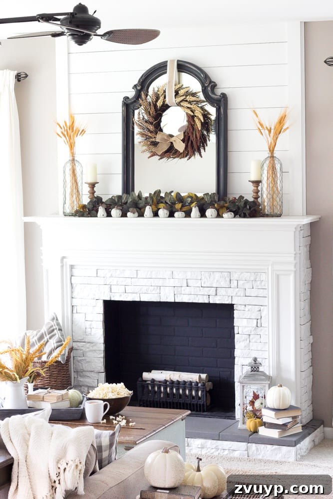 Autumn Home Decor Inspiration 26 Fall Mantel Styling Tips: Focal Point and Layering