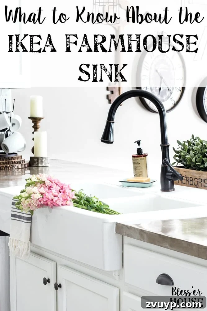 IKEA Farmhouse Sink: What I Wish I Knew Before Buying 9 IKEA Farmhouse Sink Review | blesserhouse.com - What to know before buying the Ikea Ikea farmhouse sink Domsjo- how well it cleans, how functional it is, and if it's the right investment for your kitchen.