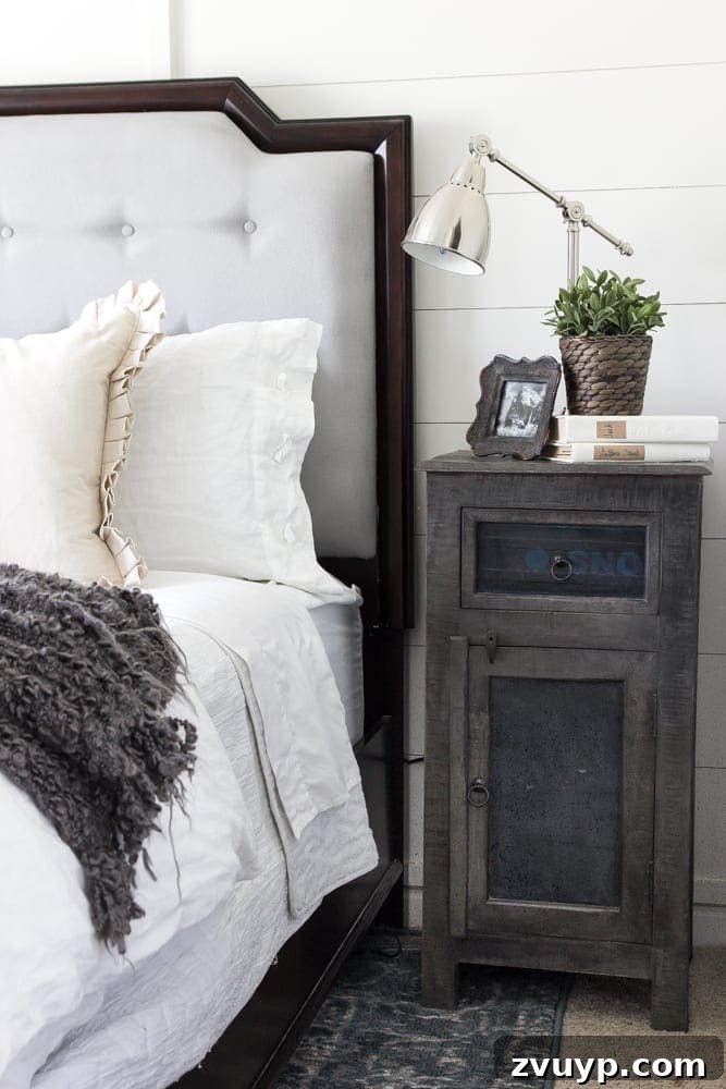 Unveiling Our Rustic Modern Sanctuary: Master Bedroom Decor & Shopping Guide 4 Stylish nightstands complementing the rustic modern master bedroom design