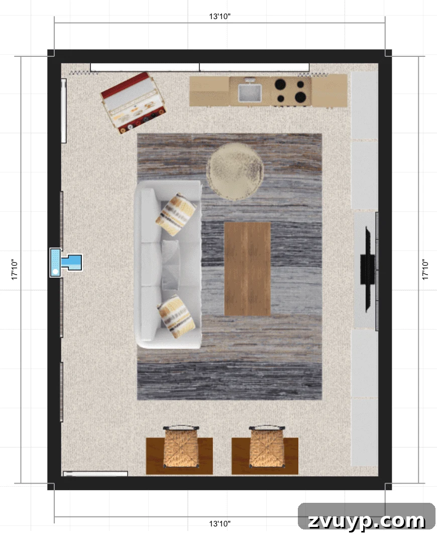 How to Plan a Room's Furniture Layout + One Room Challenge Week 1 | blesserhouse.com - How to plan a room's furniture layout and how to design mock-up rooms online like a professional for free using one simple website. 