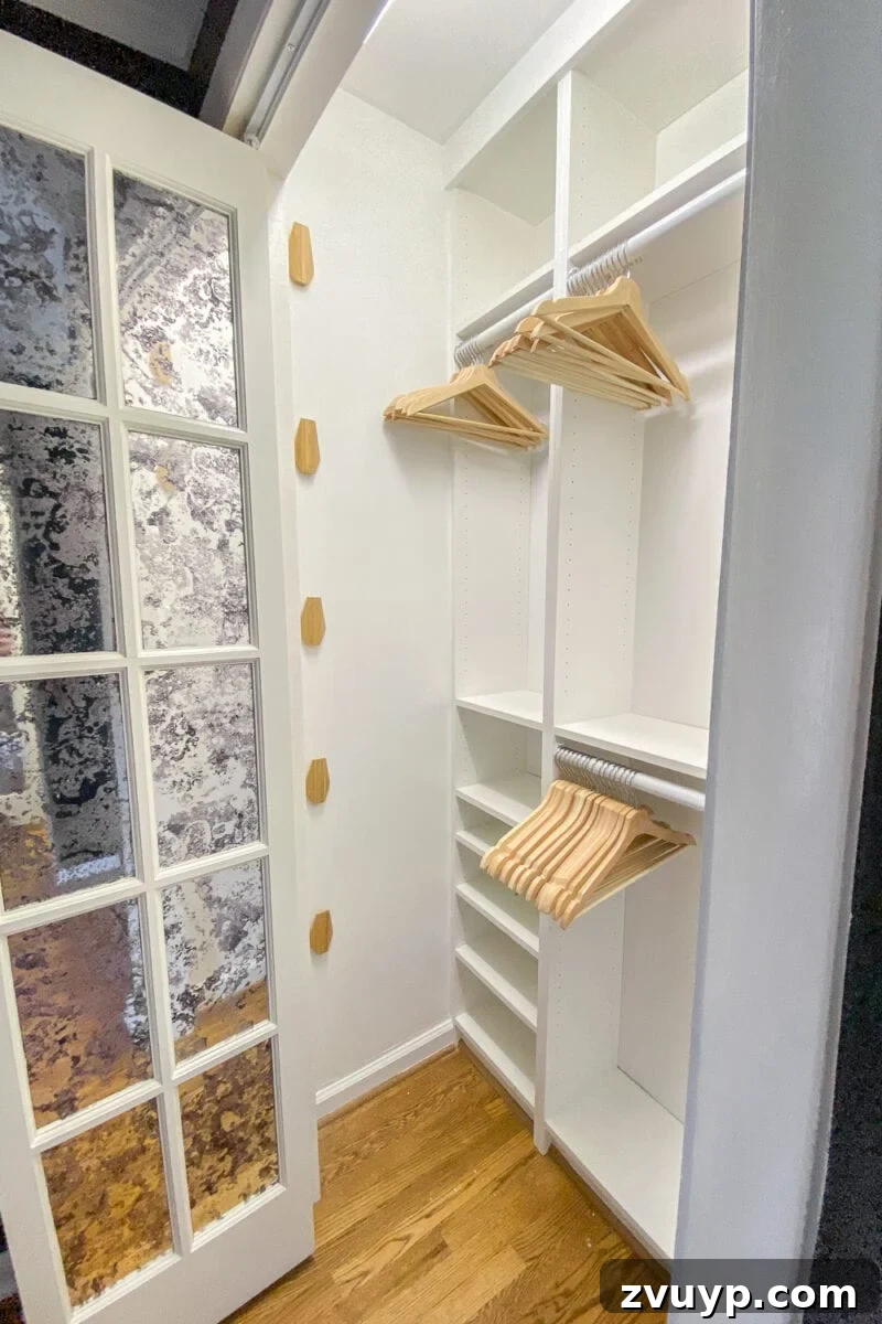 IKEA Bookcase to Seamless Built-In Shelving 8 IKEA built-in closet using Billy bookcases