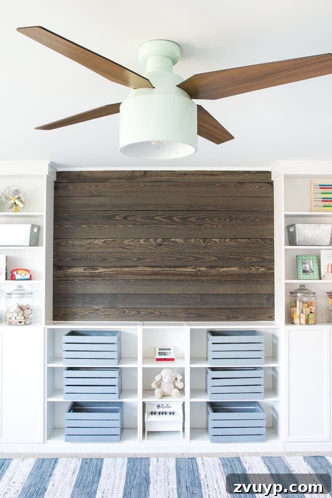DIY Wood Plank Focal Wall for One Room Challenge Week 4 12 DIY Reclaimed Wood Plank Focal Wall | blesserhouse.com - How to install a reclaimed wood plank focal wall in under an hour to create contrast, texture, and character in any space.