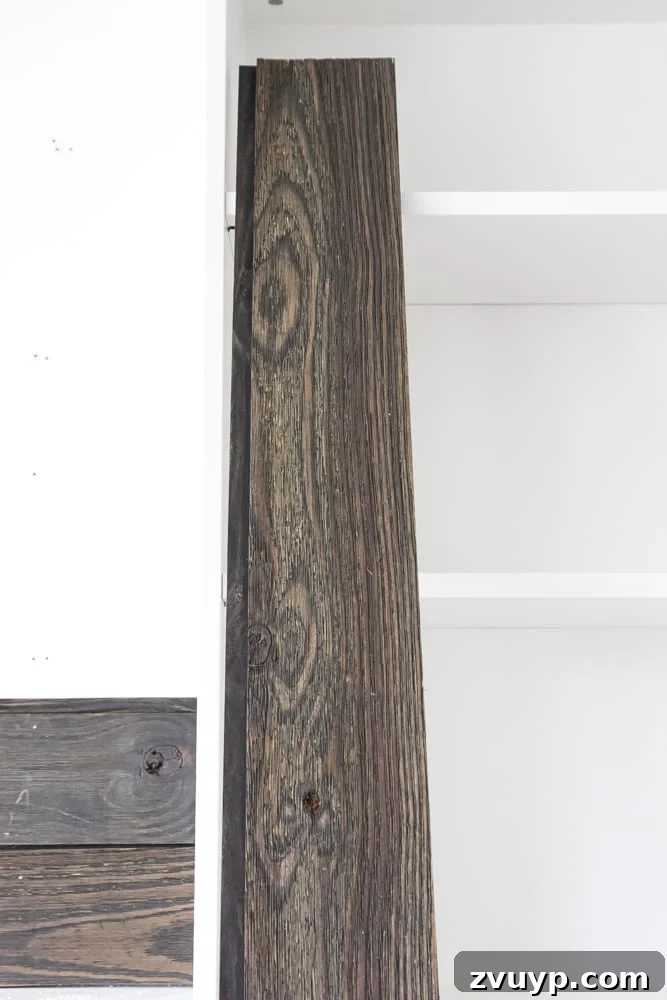DIY Wood Plank Focal Wall for One Room Challenge Week 4 5 DIY Reclaimed Wood Plank Focal Wall | blesserhouse.com - How to install a reclaimed wood plank focal wall in under an hour to create contrast, texture, and character in any space.