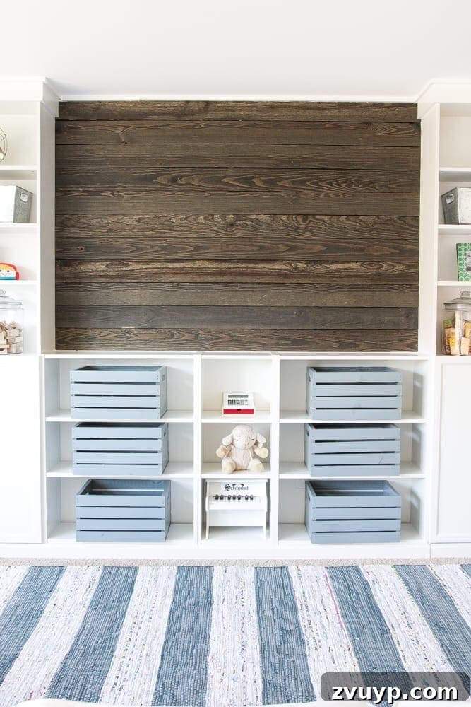 DIY Wood Plank Focal Wall for One Room Challenge Week 4 10 DIY Reclaimed Wood Plank Focal Wall | blesserhouse.com - How to install a reclaimed wood plank focal wall in under an hour to create contrast, texture, and character in any space.