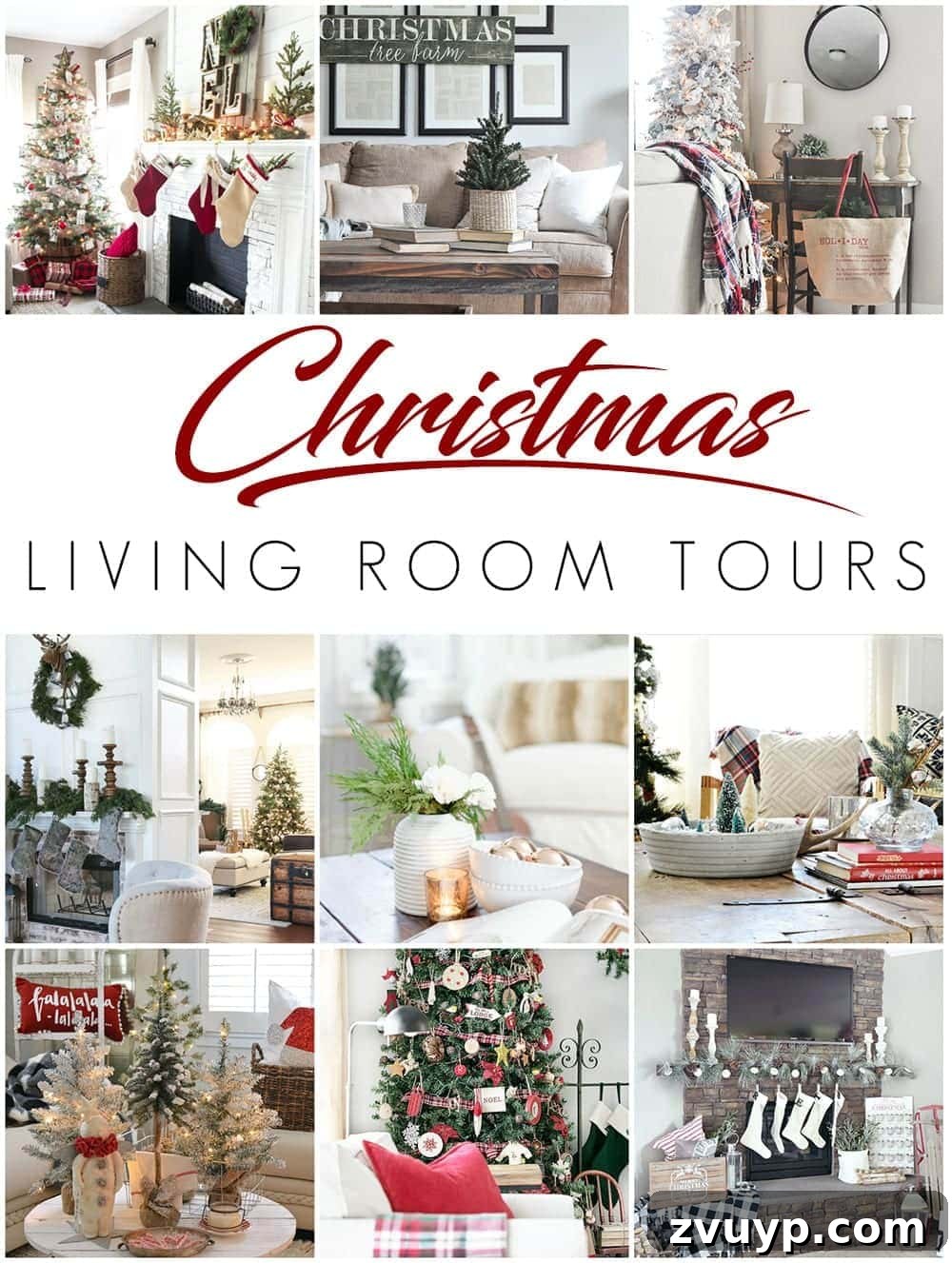 Winter Glow Living Room Reveal 2 Cozy Christmas Living Room Tour | blesserhouse.com - A tour of a Christmas living room with easy ideas to decorate for a cozy atmosphere plus 8 other Christmas living rooms with farmhouse style.