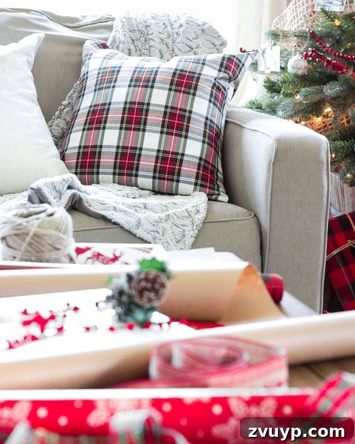 Winter Glow Living Room Reveal 15 Cozy Christmas Living Room Tour | blesserhouse.com - A tour of a Christmas living room with easy ideas to decorate for a cozy atmosphere plus 8 other Christmas living rooms with farmhouse style.