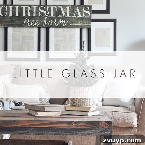 Winter Glow Living Room Reveal 20 Cozy Christmas Living Room Tour | blesserhouse.com - A tour of a Christmas living room with easy ideas to decorate for a cozy atmosphere plus 8 other Christmas living rooms with farmhouse style.