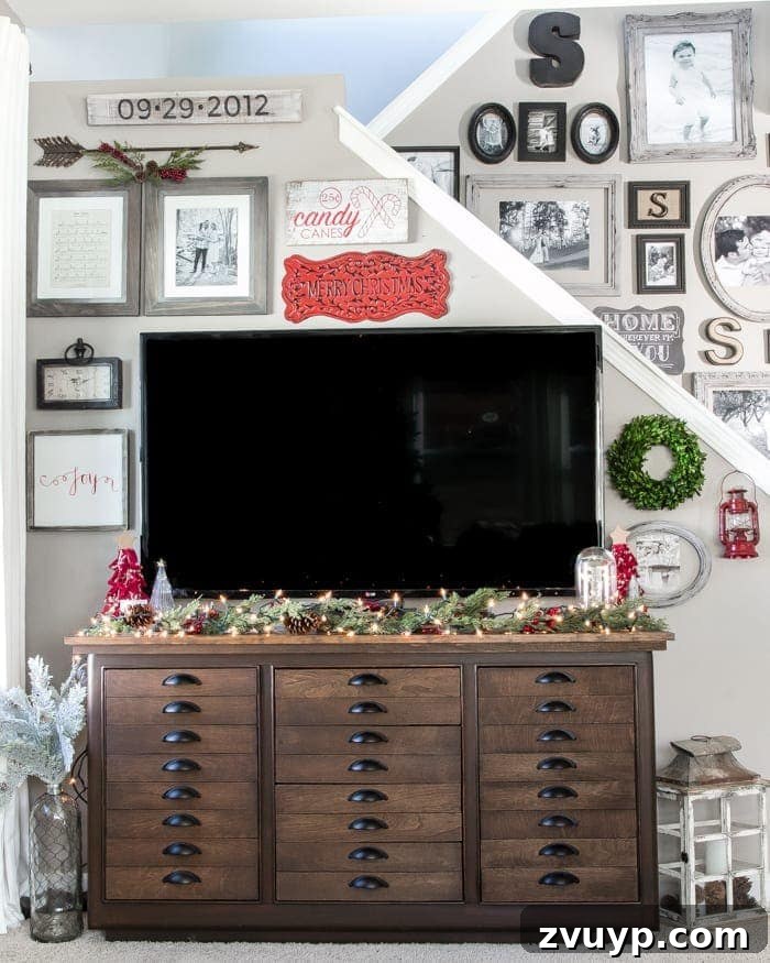 Winter Glow Living Room Reveal 7 Cozy Christmas Living Room Tour | blesserhouse.com - A tour of a Christmas living room with easy ideas to decorate for a cozy atmosphere plus 8 other Christmas living rooms with farmhouse style.