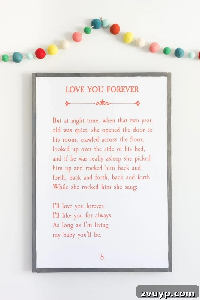 One Room Challenge Week 6 Our Eclectic Farmhouse Playroom Is Here 27 Close-up of DIY storybook wall art.