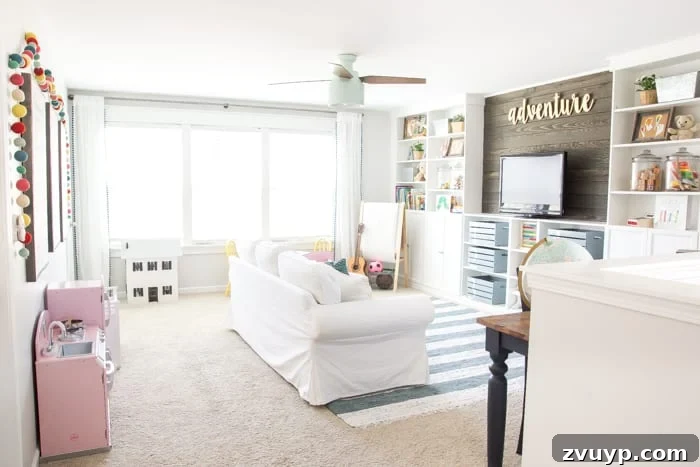 One Room Challenge Week 6 Our Eclectic Farmhouse Playroom Is Here 37 Family enjoying the transformed eclectic farmhouse playroom - a space for connection.
