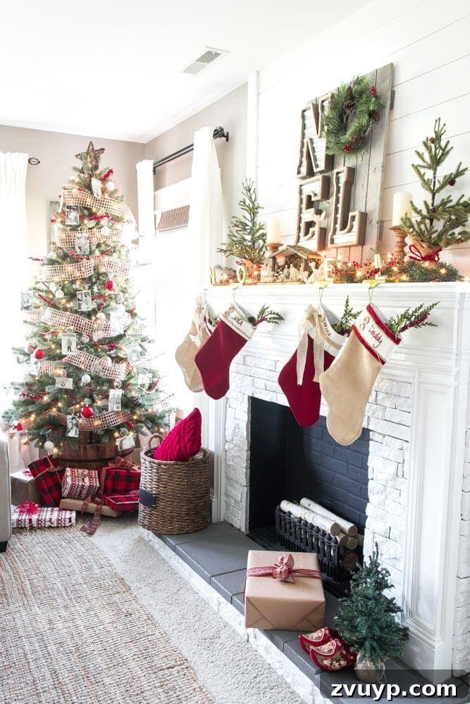 Three Years, One Home: The Transformation Tour 15 Living room decorated for Christmas, showcasing DIY projects and a cozy, transformed ambiance.