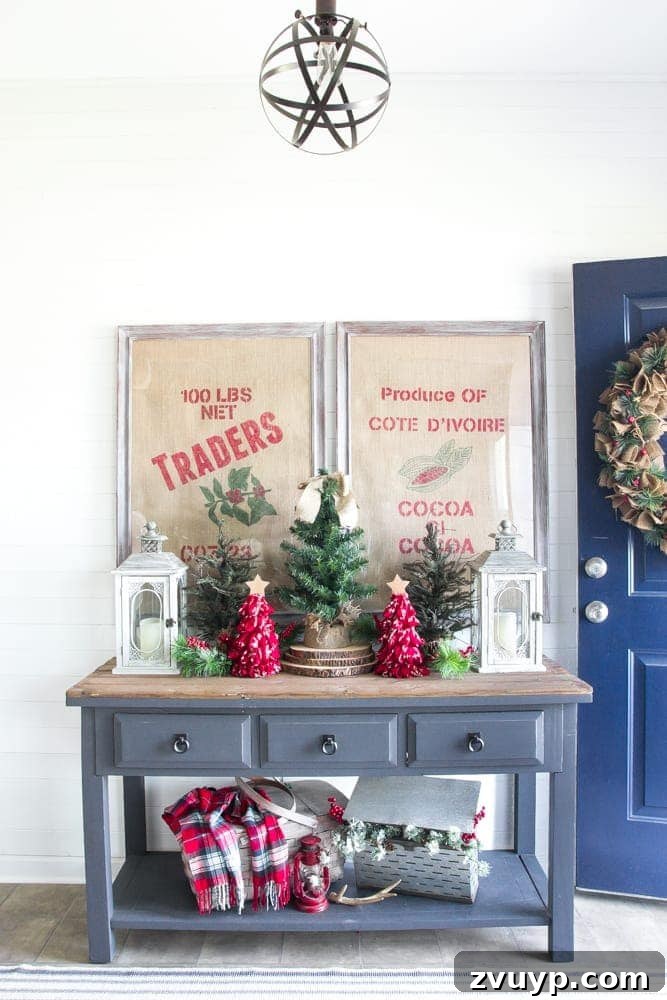 Three Years, One Home: The Transformation Tour 4 Transformed modern farmhouse foyer: stylish and welcoming after budget-friendly DIY projects.