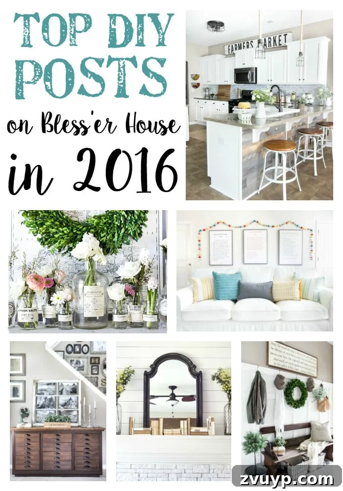 Our 20 Favorite DIY Projects from 2016 2 Top 20 DIY Posts of 2016 from Blesser House - Budget-Friendly Farmhouse Style Home Improvement Projects & Room Makeovers