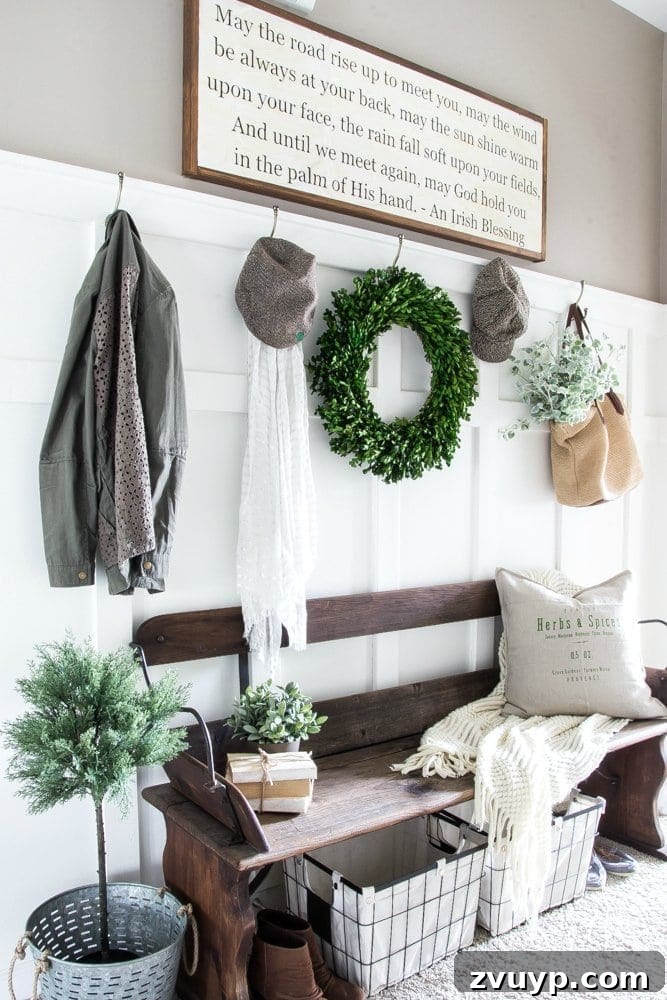 Our 20 Favorite DIY Projects from 2016 19 DIY Irish Blessing Sign and Entryway - Free Printable Home Decor