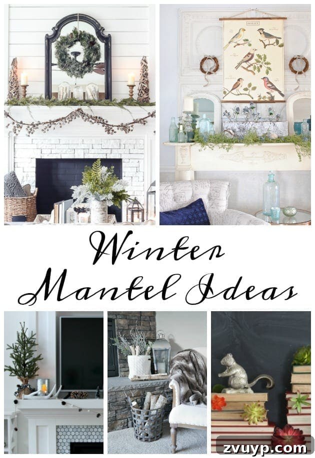 After-Christmas Winter Mantel and Living Room: A tour of an after-Christmas winter mantel and living room with thrifty ideas and creative budget decor to help bring warmth and life to your home.