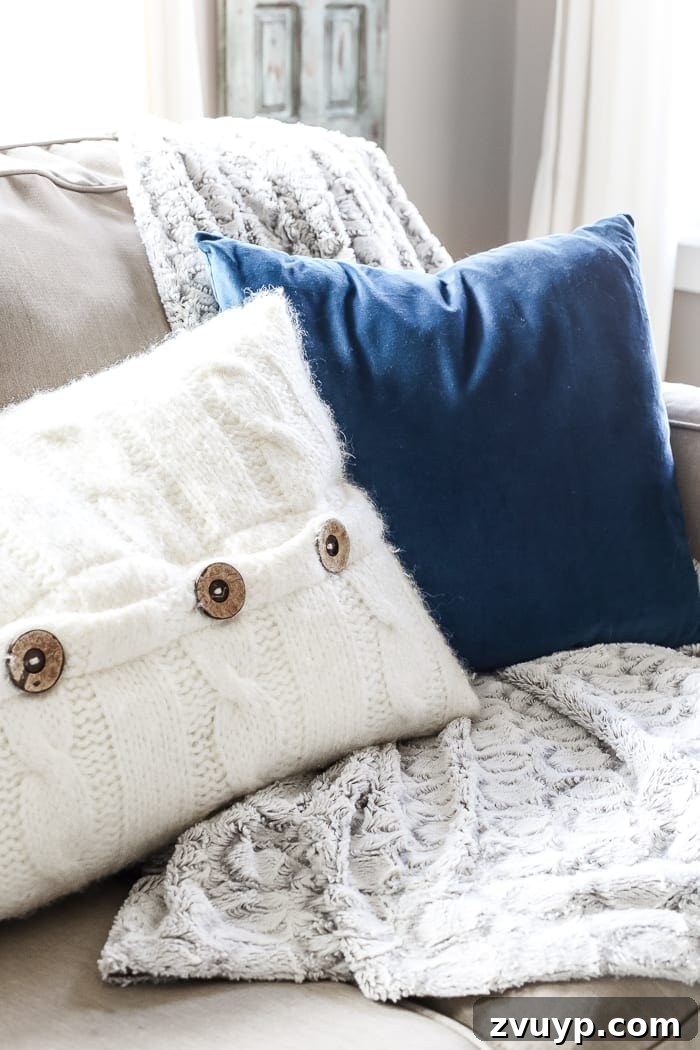 After-Christmas Winter Mantel and Living Room: A tour of an after-Christmas winter mantel and living room with thrifty ideas and creative budget decor to help bring warmth and life to your home.