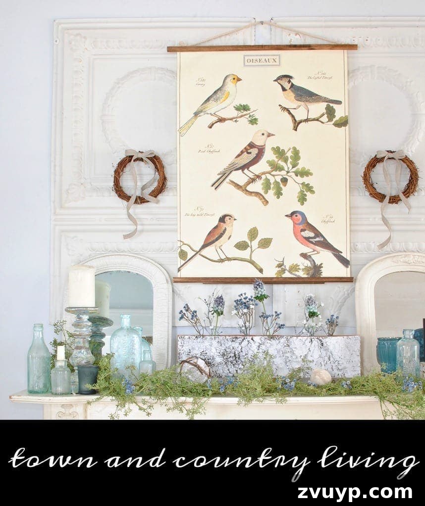 After-Christmas Winter Mantel and Living Room: A tour of an after-Christmas winter mantel and living room with thrifty ideas and creative budget decor to help bring warmth and life to your home.