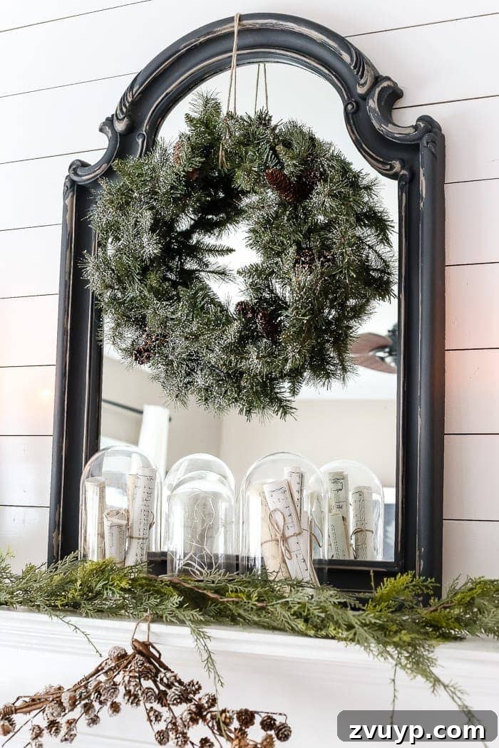 After-Christmas Winter Mantel and Living Room: A tour of an after-Christmas winter mantel and living room with thrifty ideas and creative budget decor to help bring warmth and life to your home.