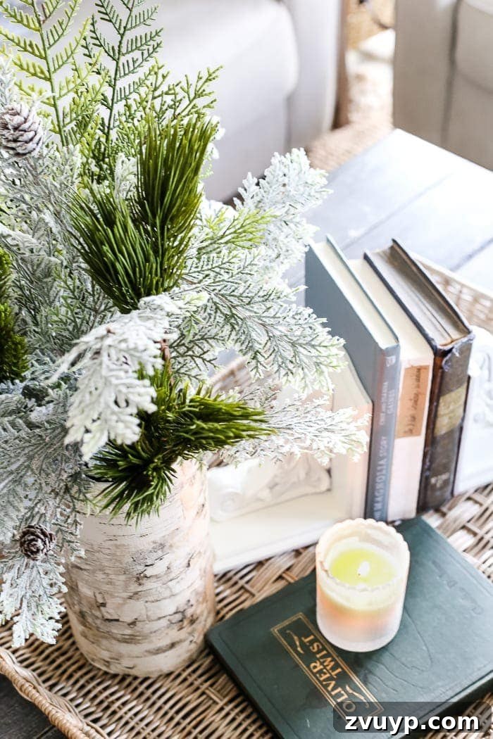 Crafting a Natural Birch Bark Vase 8 DIY Birch Bark Vase from an Oatmeal Can | blesserhouse.com - A quick tutorial for how to make a DIY birch bark vase for cheap using items from your pantry to create a cozy style for displaying faux florals.