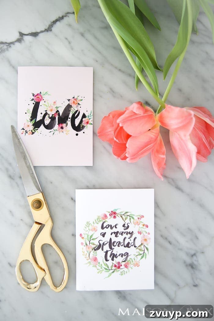 Maison de Pax shares beautiful printable Valentine's cards, perfect for holiday entertaining.