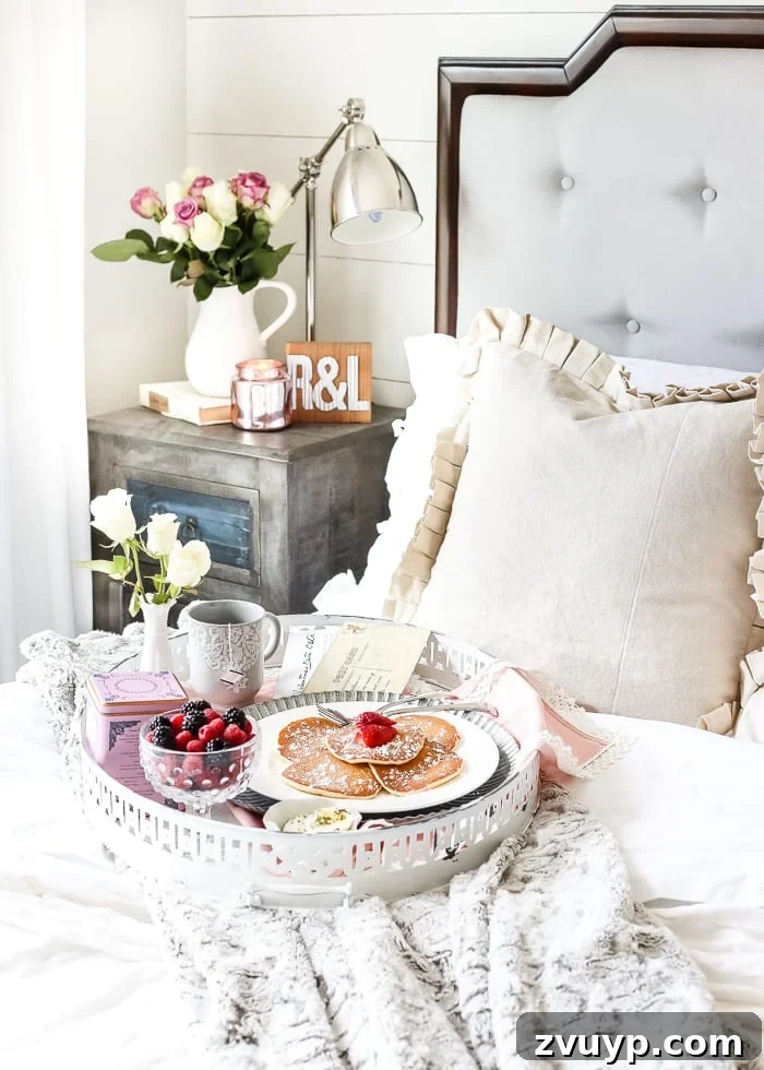 Close-up of the distressed detail on the newly painted shabby chic enamel breakfast tray, showcasing the antique effect.