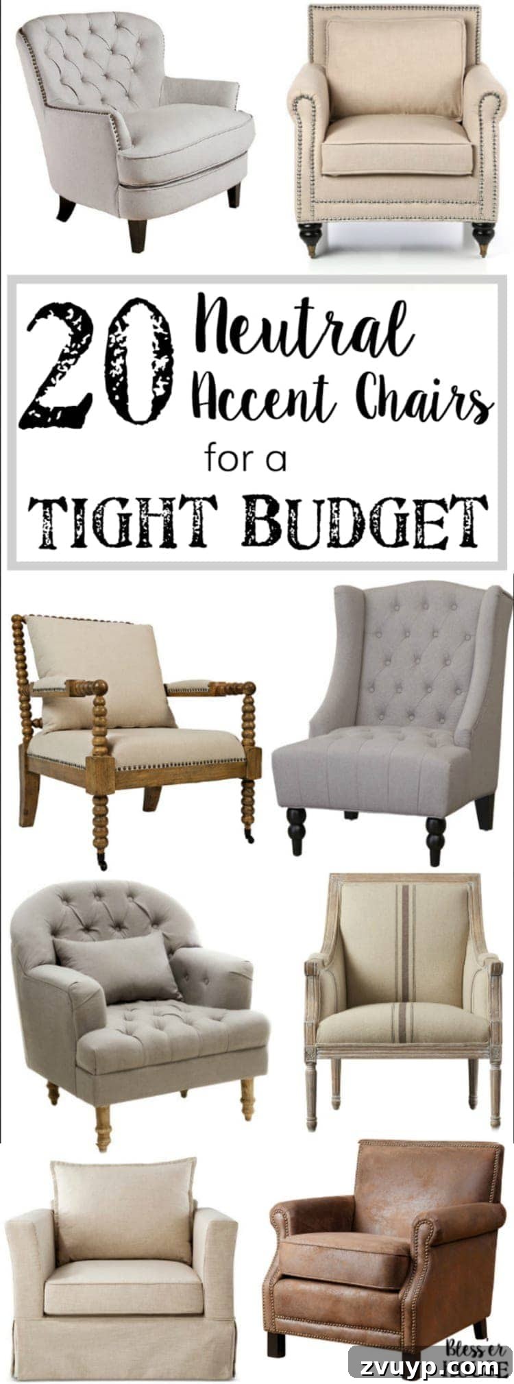 Chic Neutral Accent Chairs: 20 Affordable Finds 2 A stunning collection of 20 neutral accent chairs, showcasing versatile styles perfect for any home decor, all under $399. Find your ideal budget-friendly living room chair!