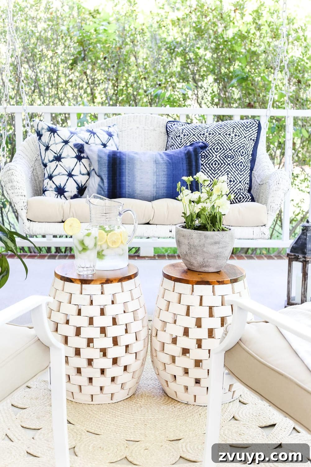 Crafting the Adaptable Outdoor Haven 6 The Secret to Arranging a Versatile Outdoor Space | blesserhouse.com - 1 trick for arranging a versatile outdoor space to get the most function out of a small porch, plus decorating ideas to make it inviting with TJ Maxx. #sponsored