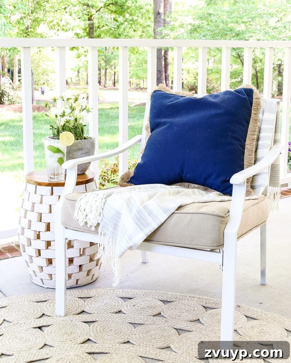 Crafting the Adaptable Outdoor Haven 7 The Secret to Arranging a Versatile Outdoor Space | blesserhouse.com - 1 trick for arranging a versatile outdoor space to get the most function out of a small porch, plus decorating ideas to make it inviting with TJ Maxx. #sponsored