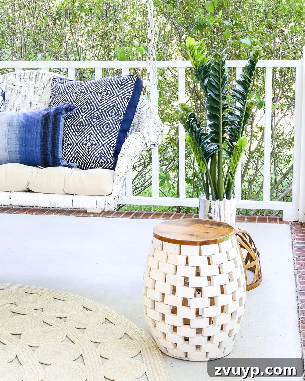 Crafting the Adaptable Outdoor Haven 8 The Secret to Arranging a Versatile Outdoor Space | blesserhouse.com - 1 trick for arranging a versatile outdoor space to get the most function out of a small porch, plus decorating ideas to make it inviting with TJ Maxx. #sponsored