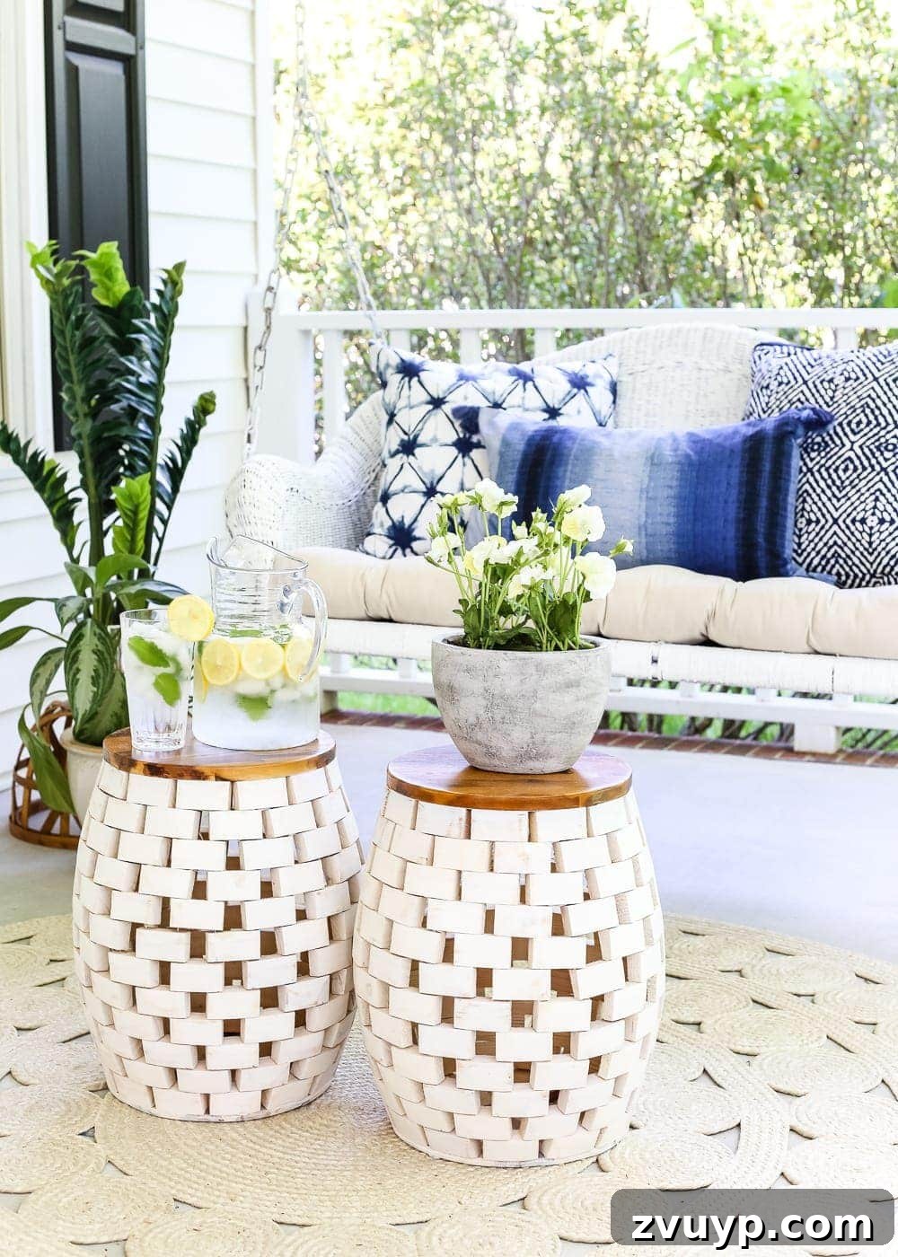 Crafting the Adaptable Outdoor Haven 10 The Secret to Arranging a Versatile Outdoor Space | blesserhouse.com - 1 trick for arranging a versatile outdoor space to get the most function out of a small porch, plus decorating ideas to make it inviting with TJ Maxx. #sponsored