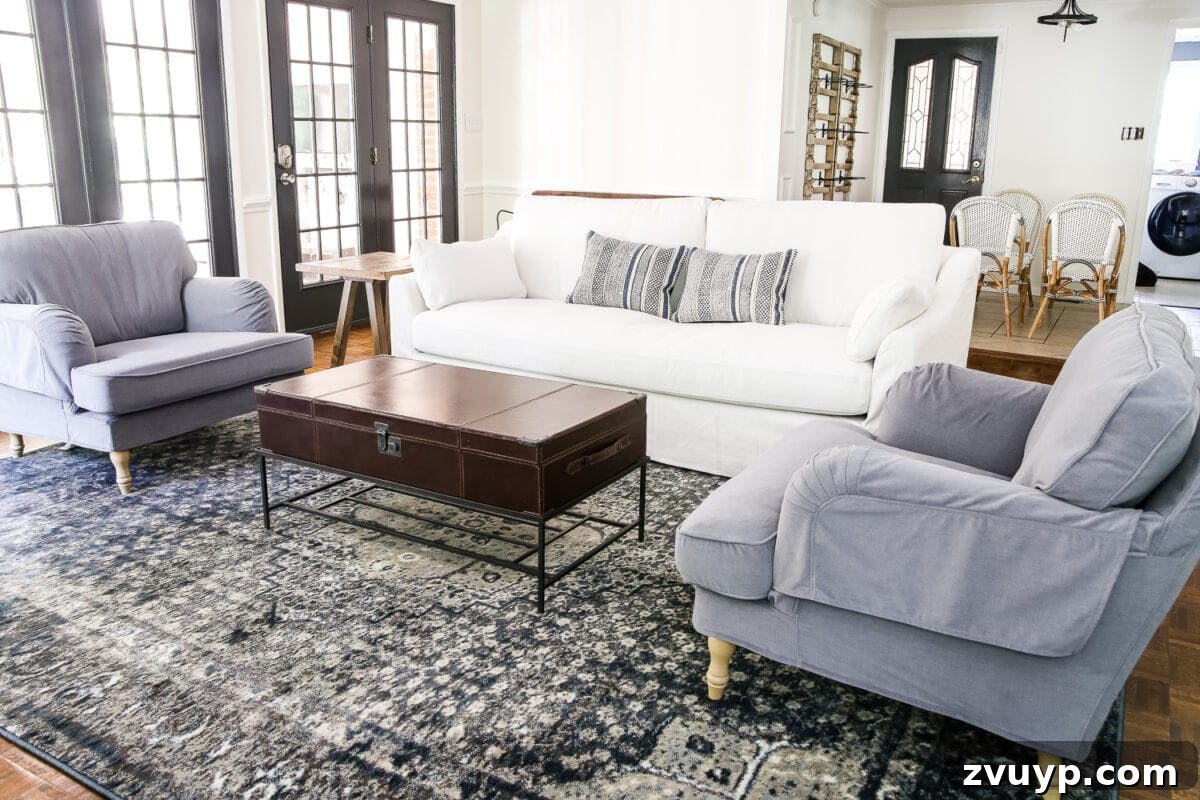 Keep Your New IKEA Sofa and Chairs Looking Brand New 2 New IKEA Sofa and Chairs and How to Keep Them Clean | blesserhouse.com - A non-biased review of the new IKEA Farlov and Stocksund sofa lines- how comfortable they are, if they're worth the price, and how to keep them clean.