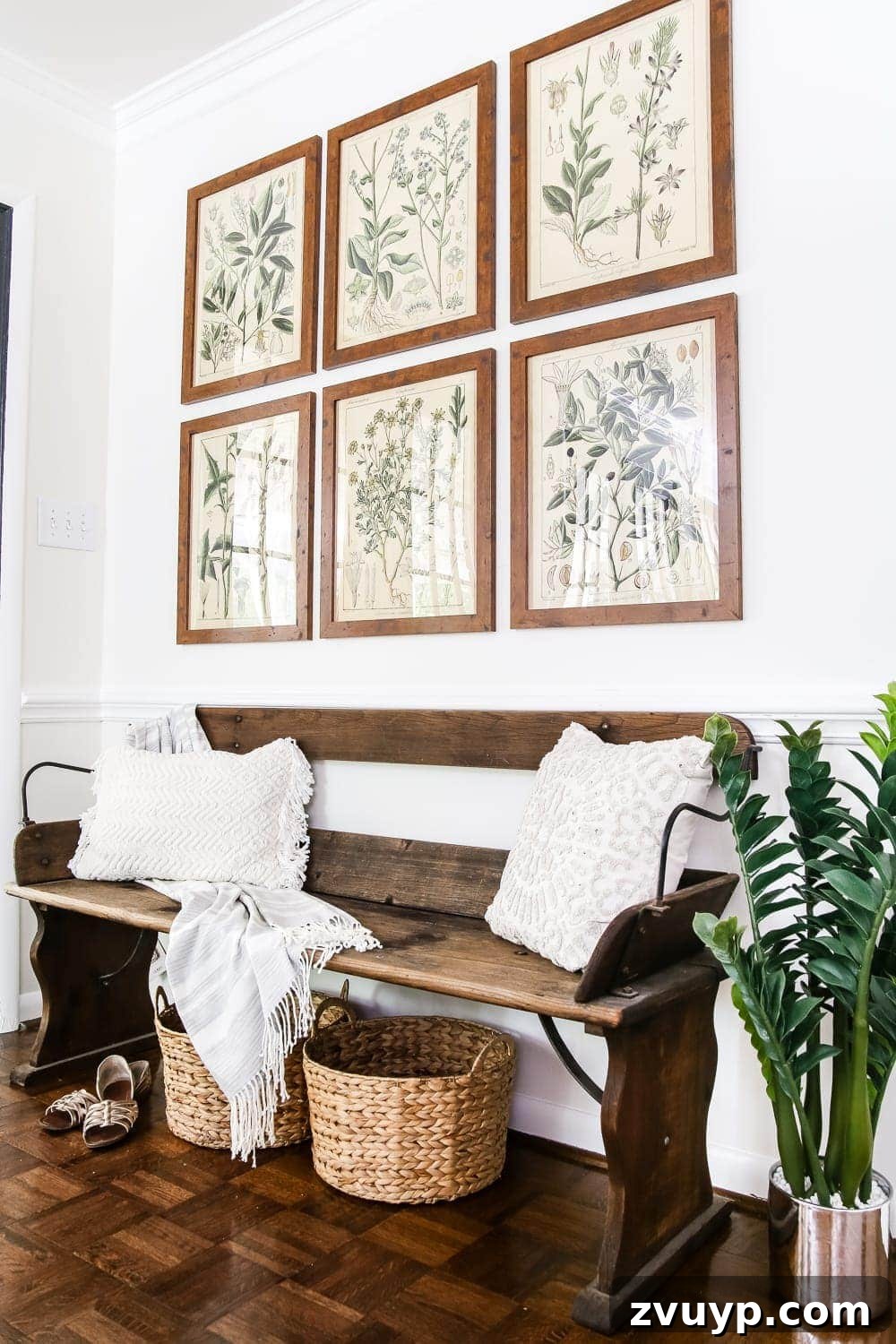 Instant Style: Botanical Printables and a Clever Wall Hanging Hack 9 Botany Printable Art and a Wall Decor Hanging Trick | blesserhouse.com - A free download of botany printable art perfect for spring and summer, plus a wall decor hanging hack to make hanging frames quick and easy.