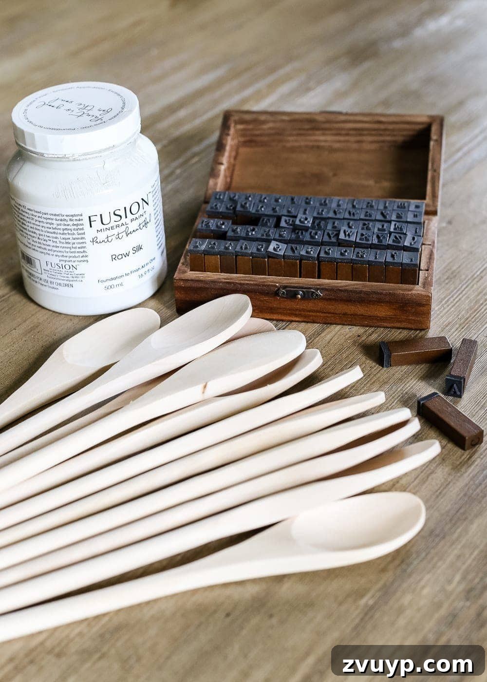 Whimsical Wooden Spoon Garden Labels 3 DIY Wooden Spoon Garden Markers | A step-by-step guide to creating durable and pretty herb garden labels using wooden spoons, perfect for adding a vintage touch to your garden decor.
