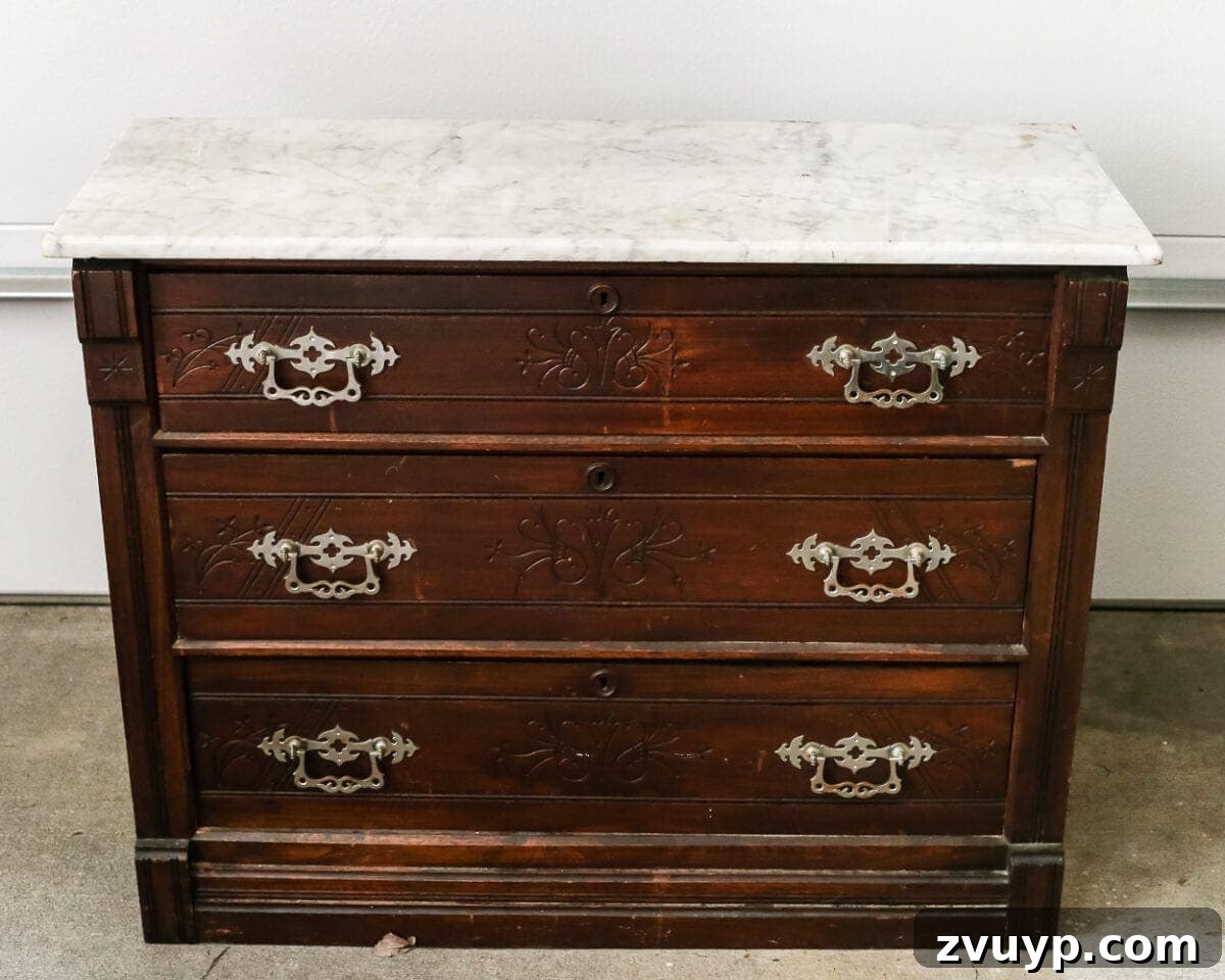 Elevate Your Entryway: Banish Marble Stains and Revamp Your Foyer Chest 2 Victorian Chest Makeover and Marble Stain Removal Guide
