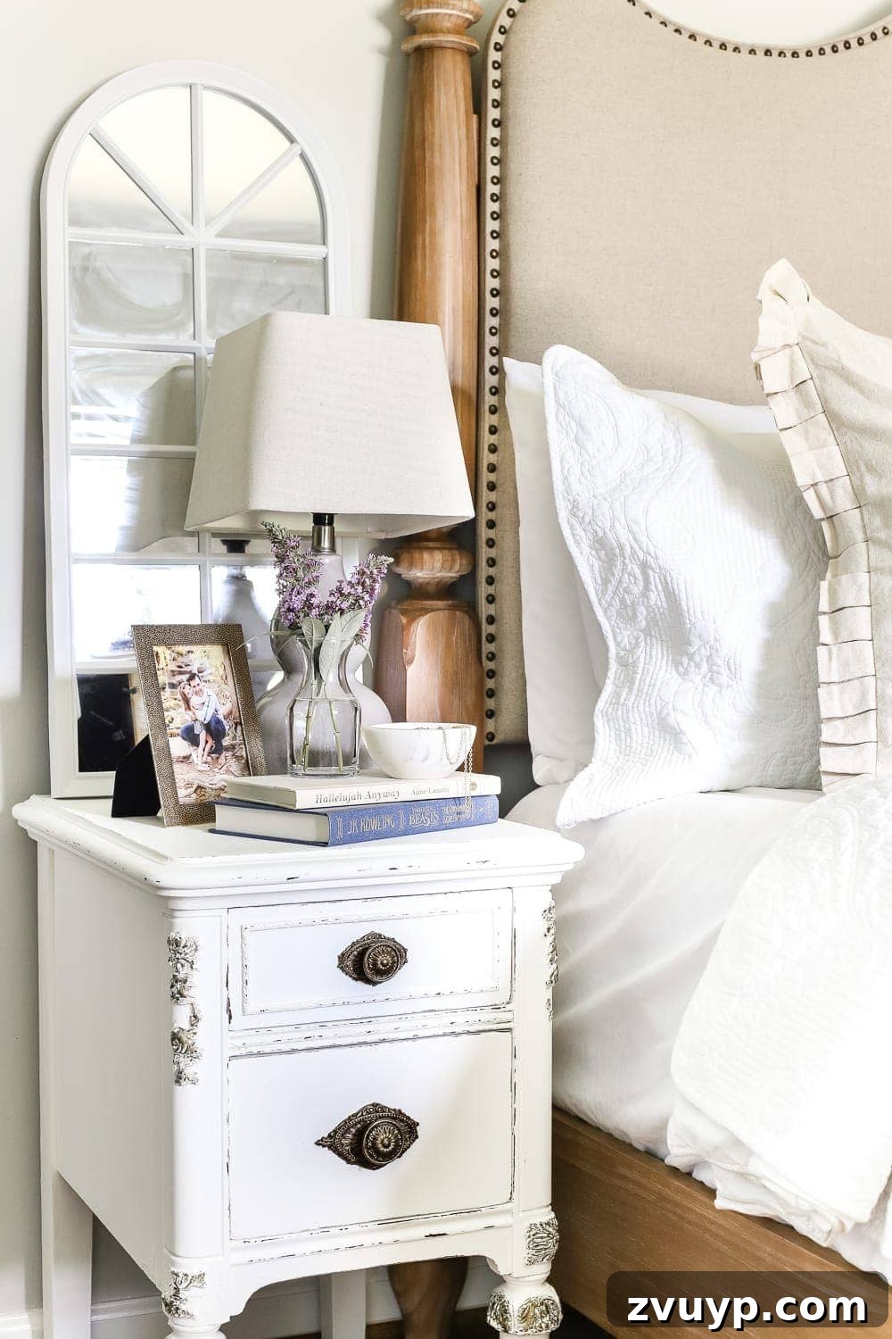 Gilded Glamour Nightstands 16 Bedside table with Harry Potter and The Hobbit books and stylish decor